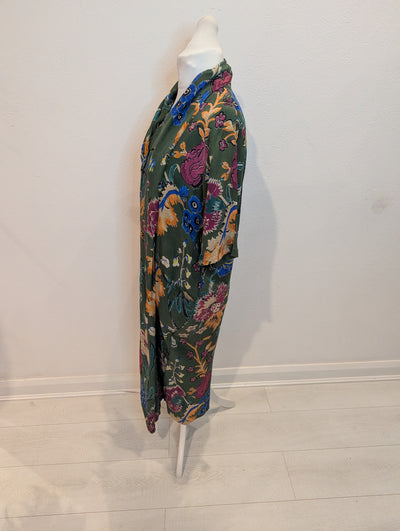 One Hundred Stars Green Floral Maxi S/M