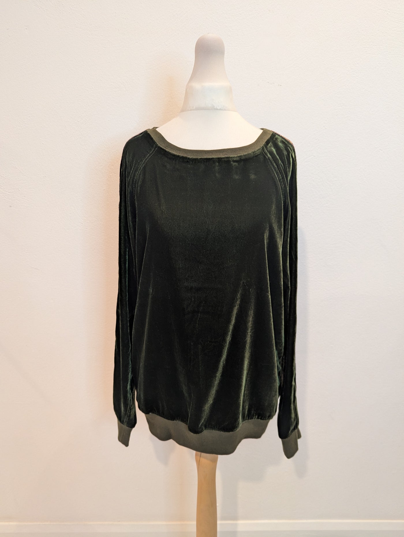 Nooki London Green Velour Jumper S