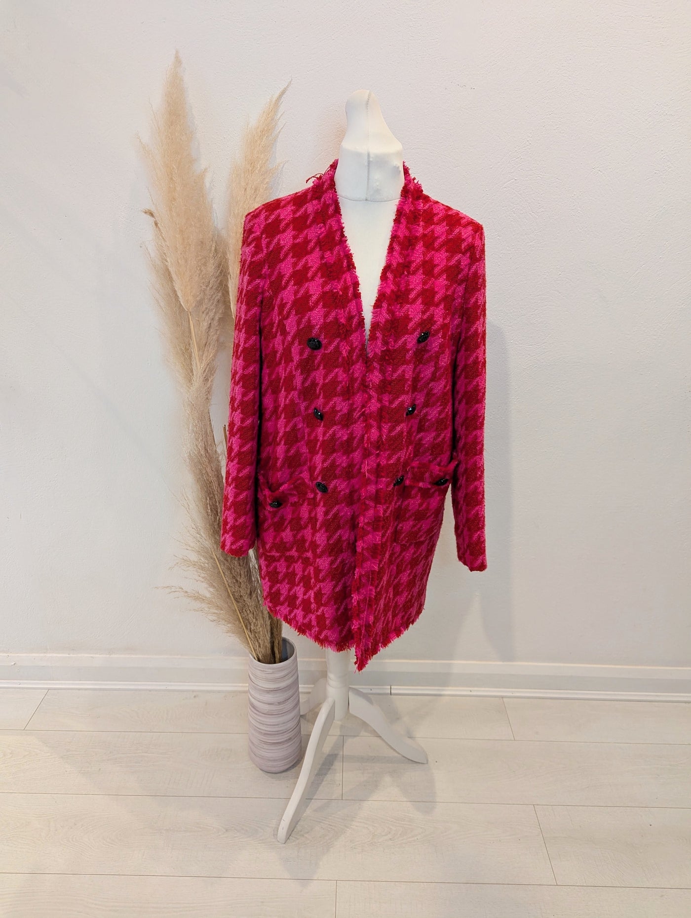 River Island Pink & Red Coat 16 NWT RRP £70