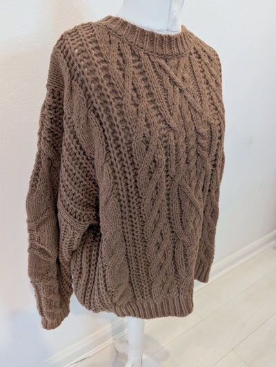 Elenza Brown Cable Knit S/M NWT £65