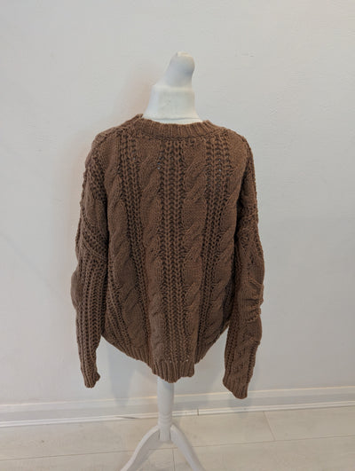 Elenza Brown Cable Knit S/M NWT £65