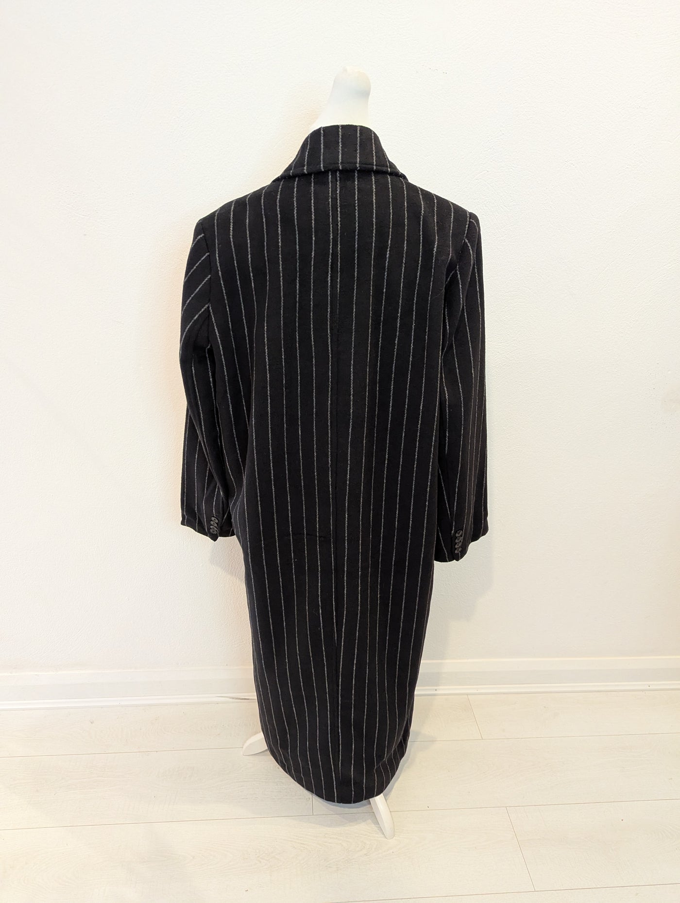Warehouse Charcoal Pinstripe Coat 14