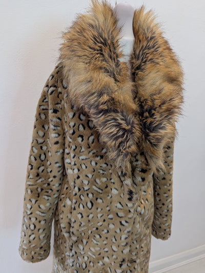 Biba Leopard faux Fur Coat 6