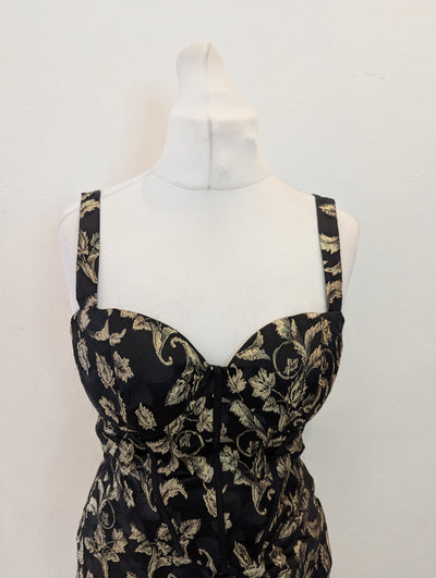 Chi Chi London Black & Gold Dress 12
