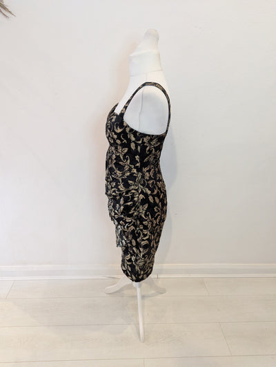 Chi Chi London Black & Gold Dress 12