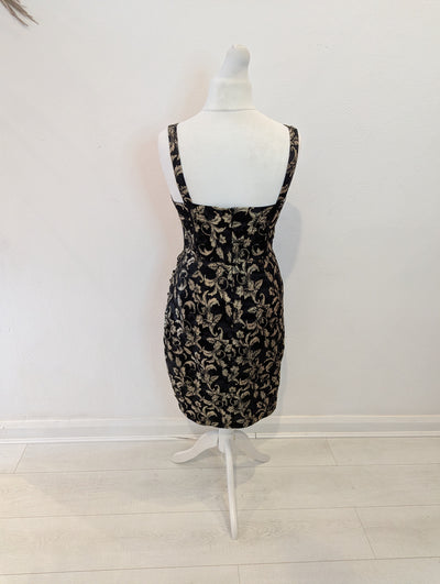 Chi Chi London Black & Gold Dress 12