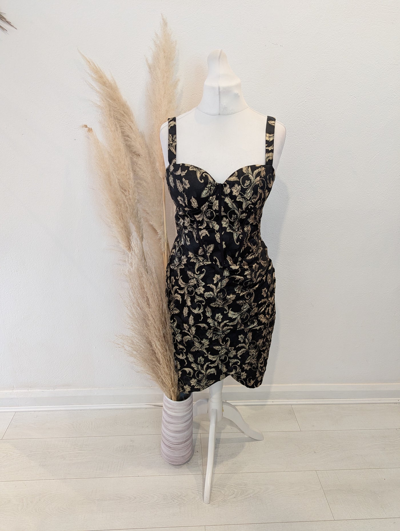 Chi Chi London Black & Gold Dress 12