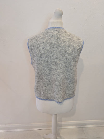 Bisous Project Grey Sweater Vest S/M NWT £40