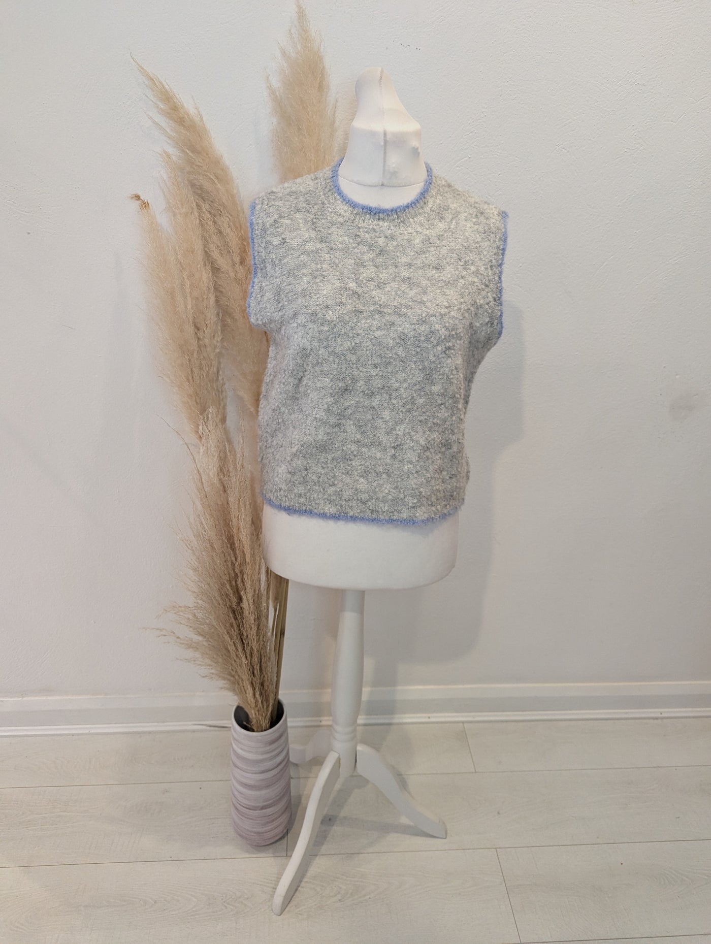 Bisous Project Grey Sweater Vest S/M NWT £40