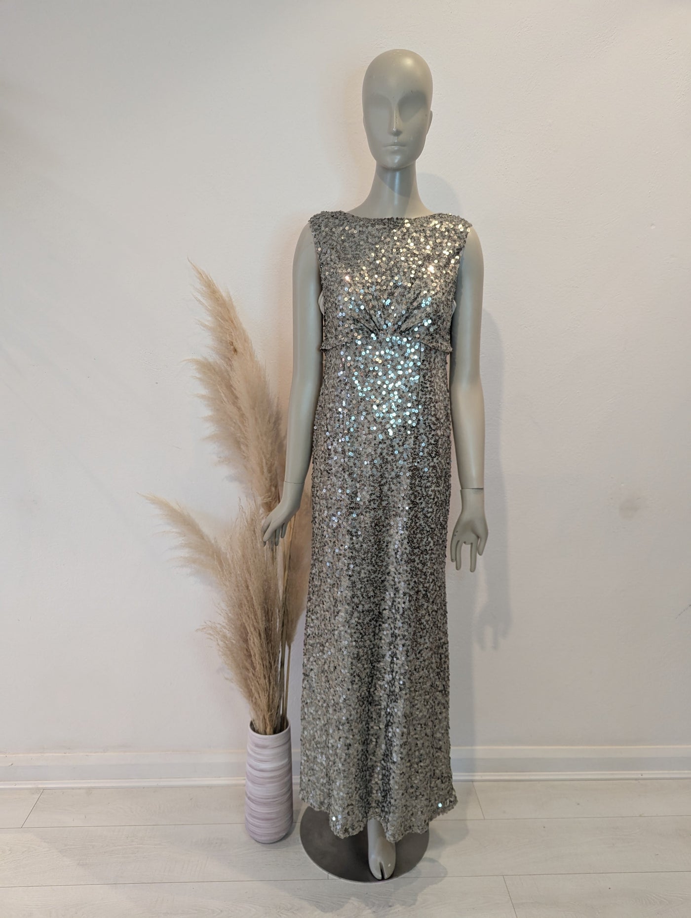 No 1 Jenny Packam Silver Sequin Dress 10