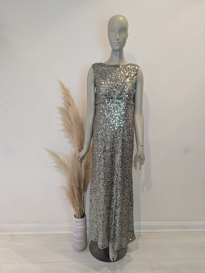 No 1 Jenny Packam Silver Sequin Dress 10