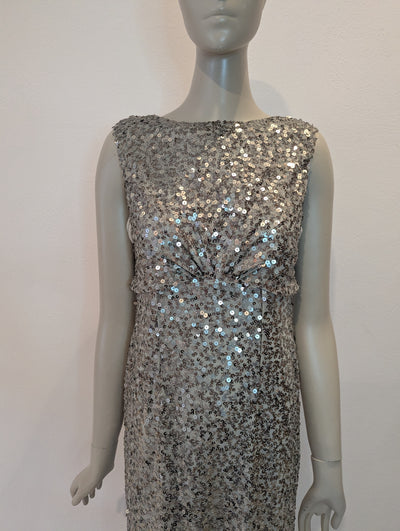 No 1 Jenny Packam Silver Sequin Dress 10