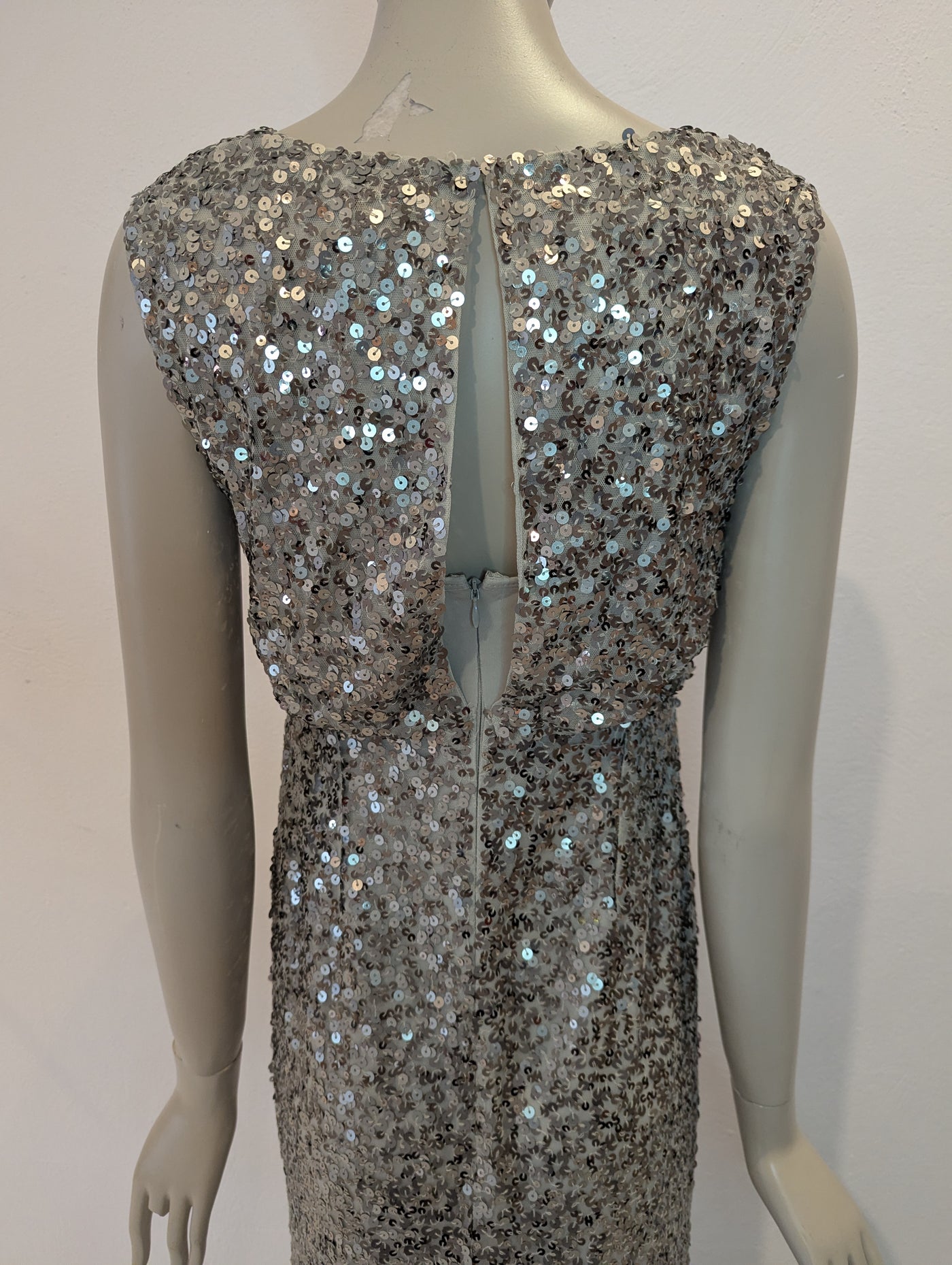 No 1 Jenny Packam Silver Sequin Dress 10