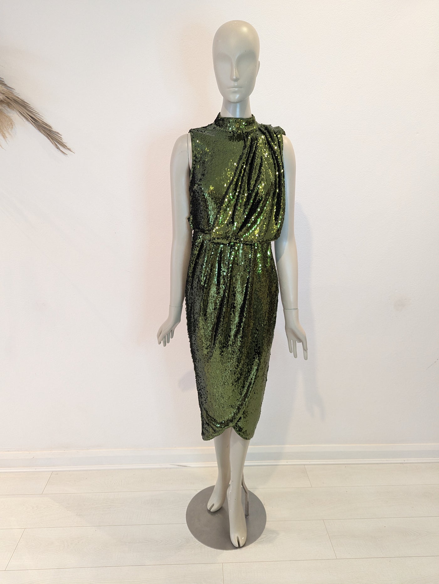 ASOS Green Sequin Dress 6 NWT