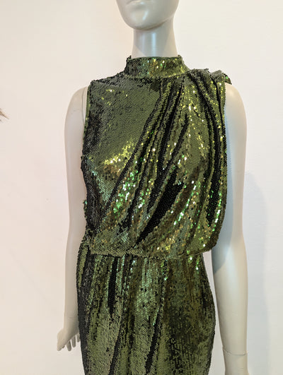 ASOS Green Sequin Dress 6 NWT