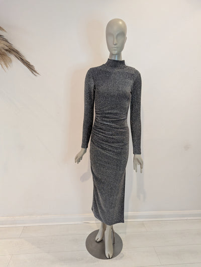 Forever Unique Silver Mesh Sparkle Dress 6