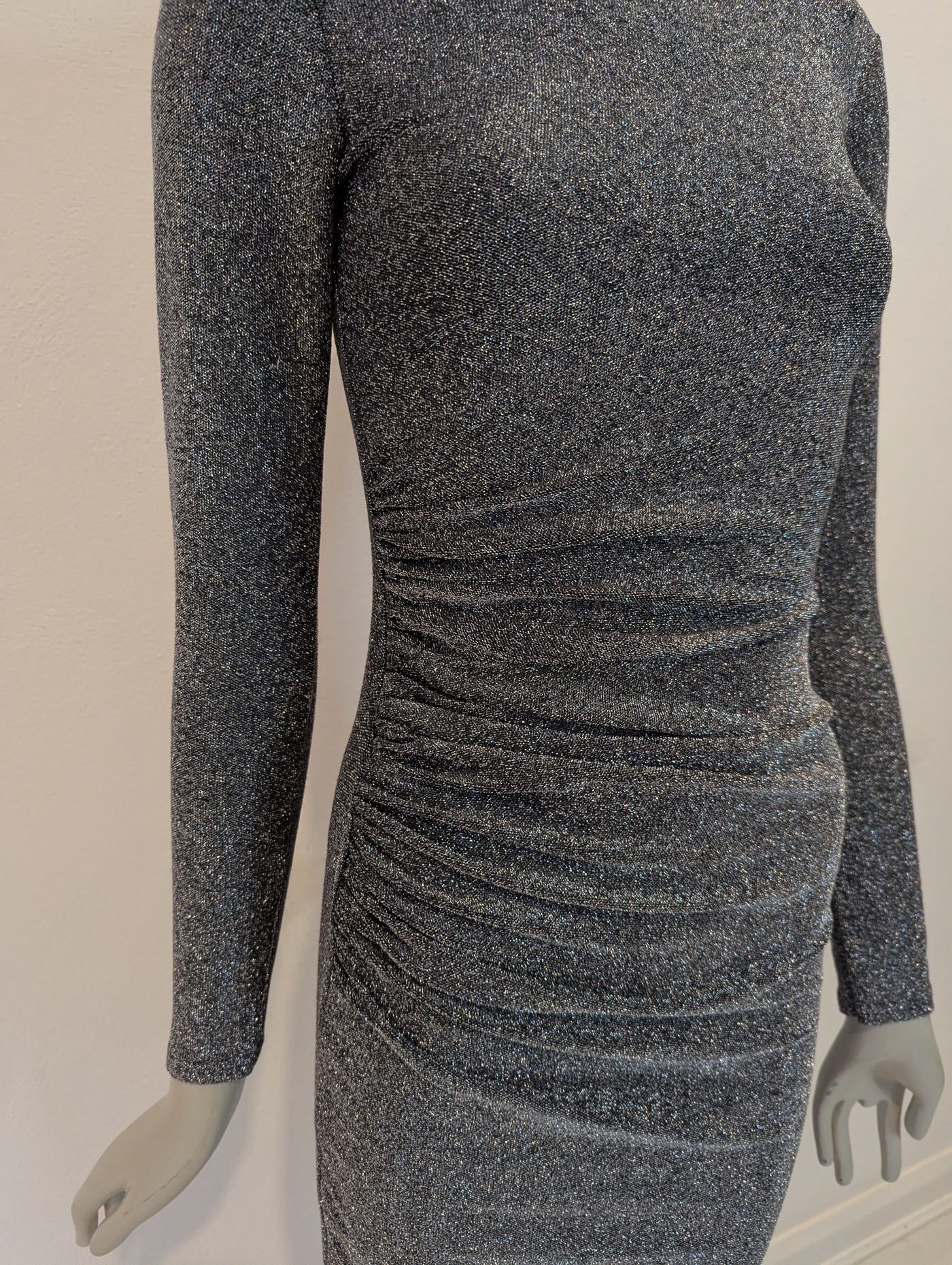 Forever Unique Silver Mesh Sparkle Dress 6