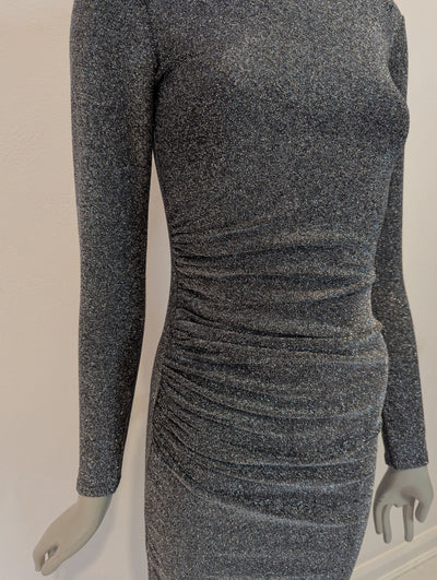 Forever Unique Silver Mesh Sparkle Dress 6
