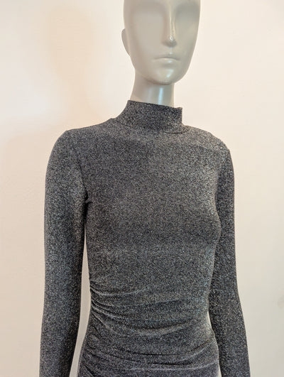 Forever Unique Silver Mesh Sparkle Dress 6