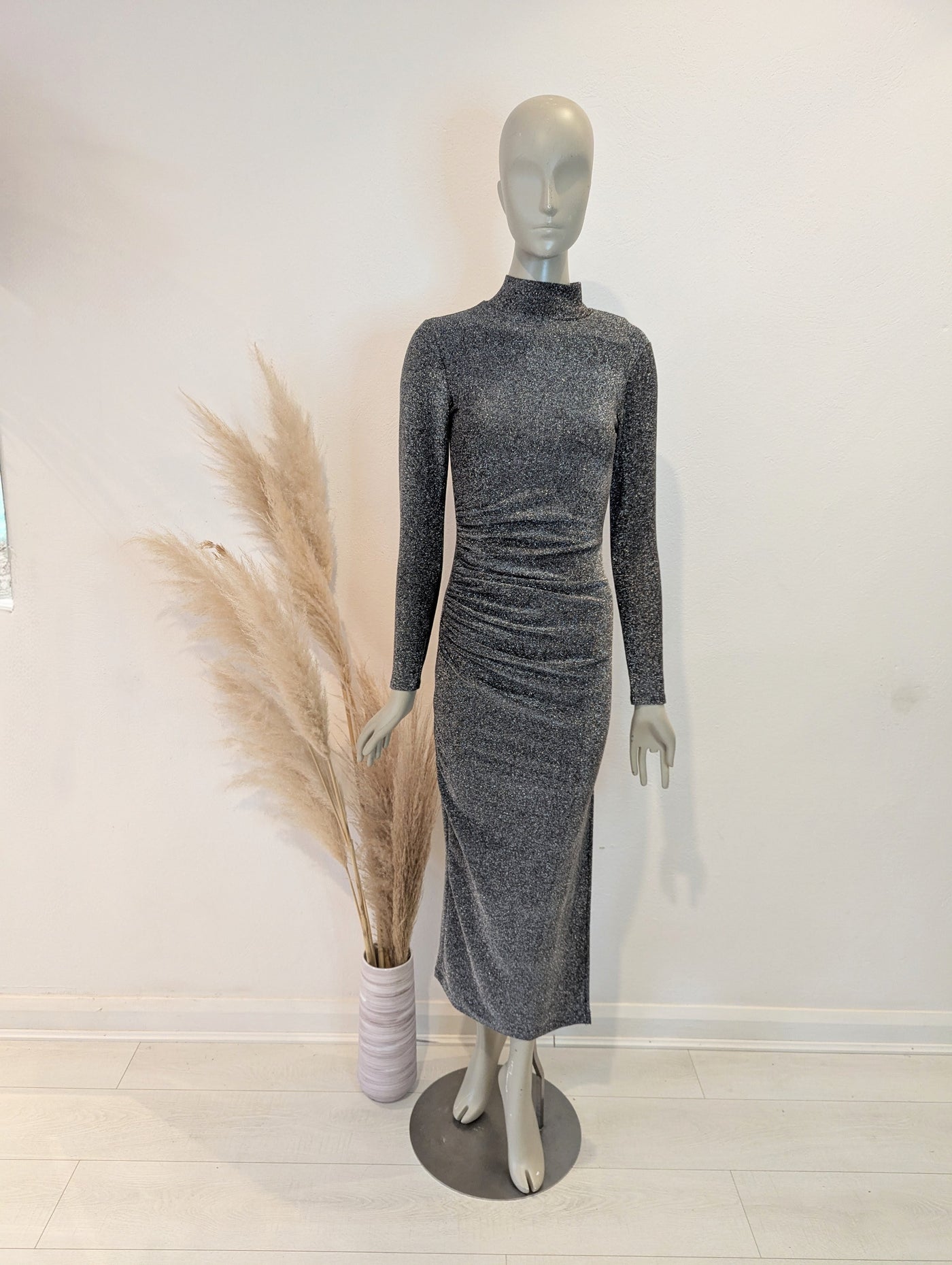 Forever Unique Silver Mesh Sparkle Dress 6