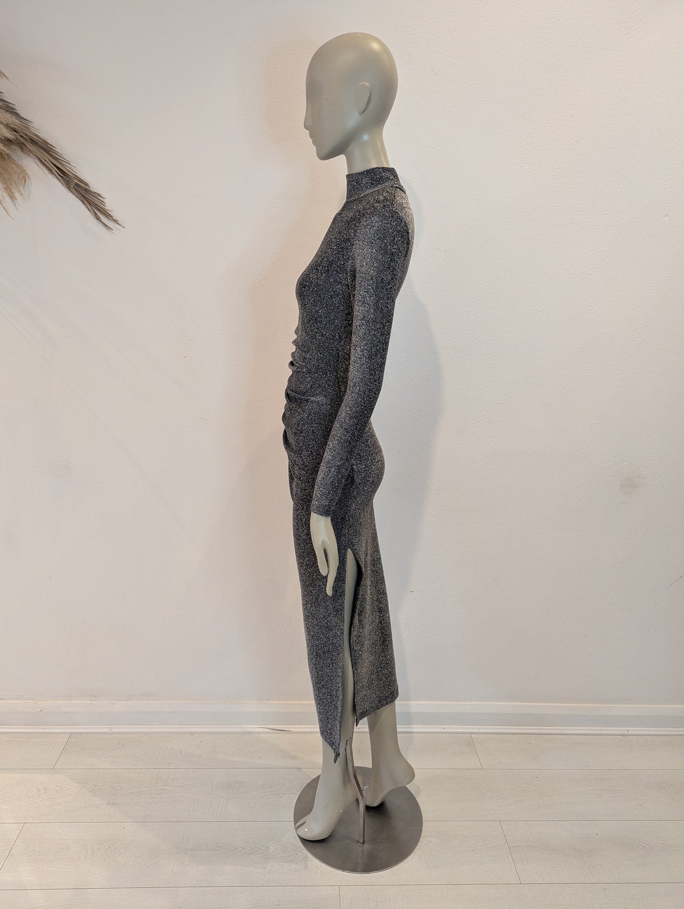 Forever Unique Silver Mesh Sparkle Dress 6