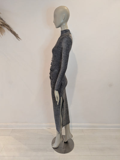 Forever Unique Silver Mesh Sparkle Dress 6