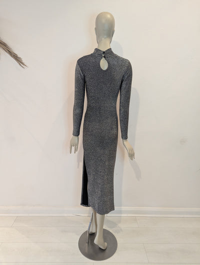 Forever Unique Silver Mesh Sparkle Dress 6