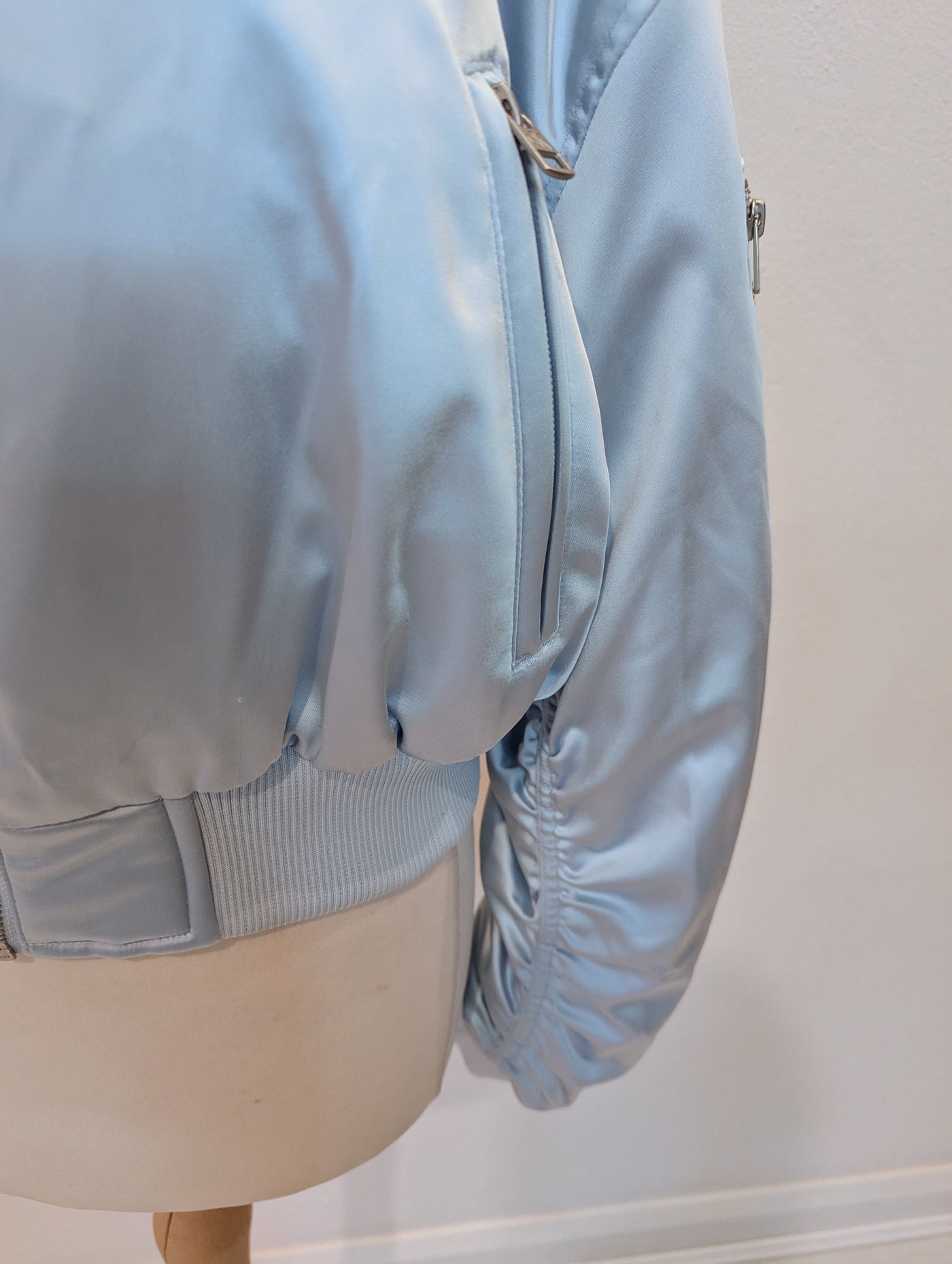 Calvin Klein Jeans Blue Satin Bomber XXS