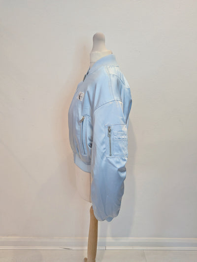 Calvin Klein Jeans Blue Satin Bomber XXS