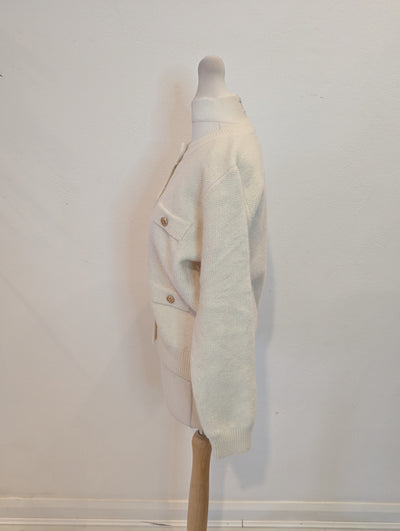 Elenza Cream Pocket Cardigan S/M NWT £65
