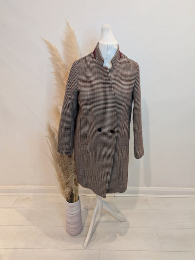 Zara Dogtooth Coat M