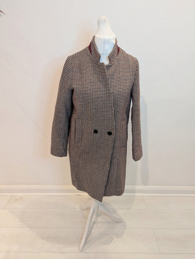 Zara Dogtooth Coat M