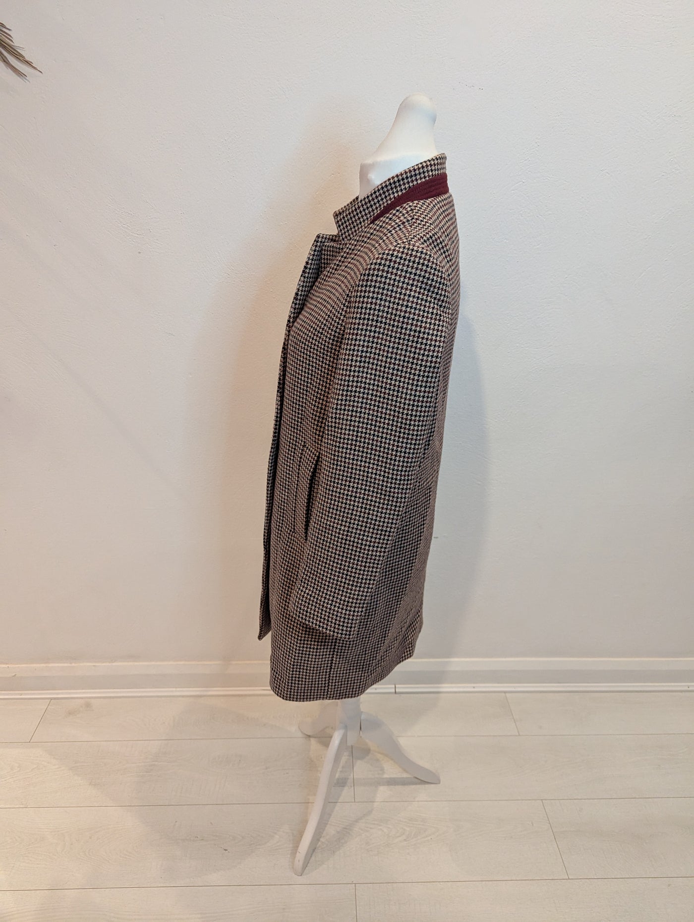 Zara Dogtooth Coat M
