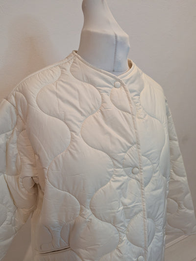 MNG Cream Quilted Jacket NWT M