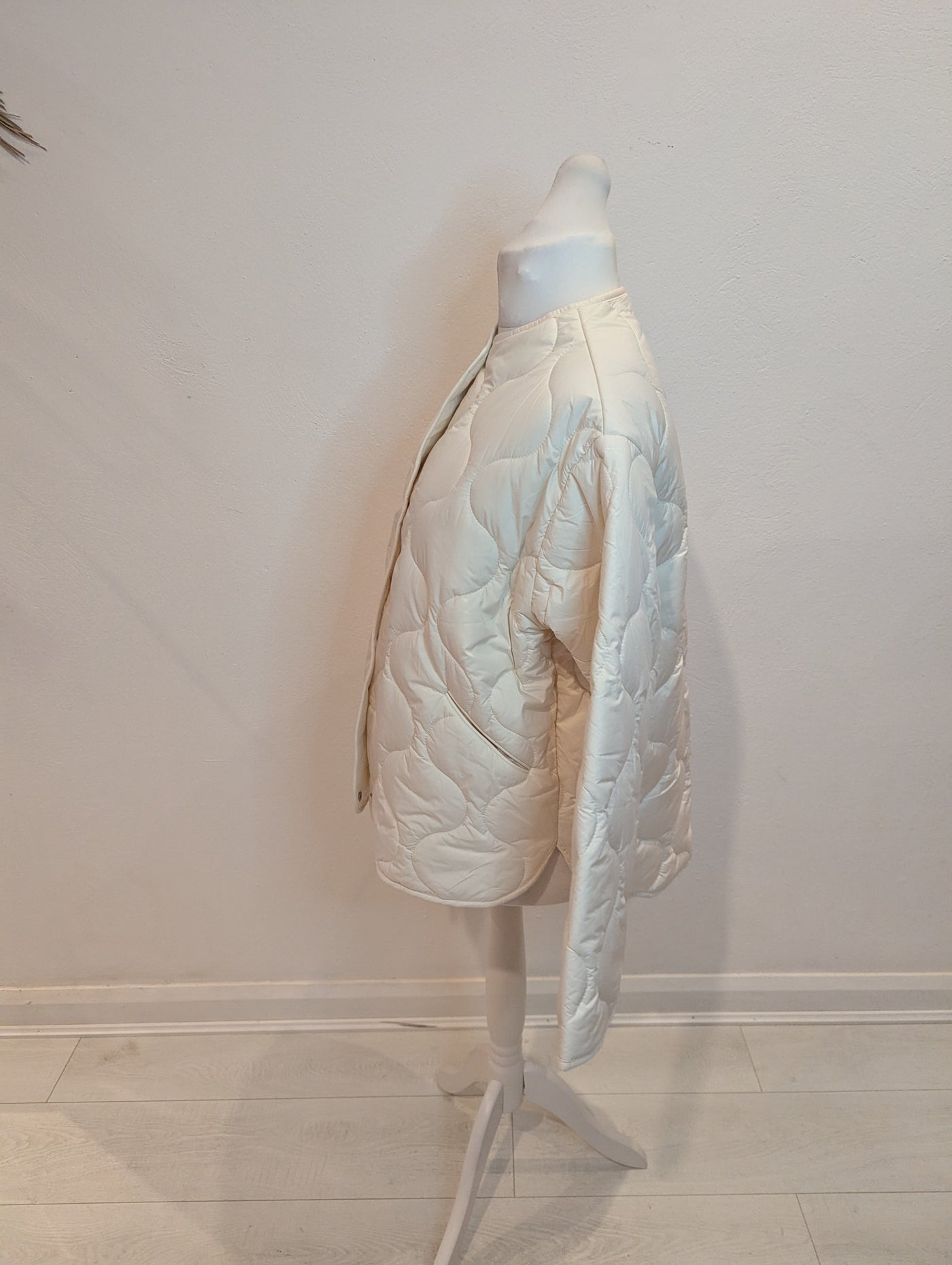 MNG Cream Quilted Jacket NWT M