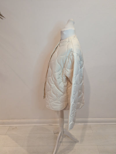 MNG Cream Quilted Jacket NWT M