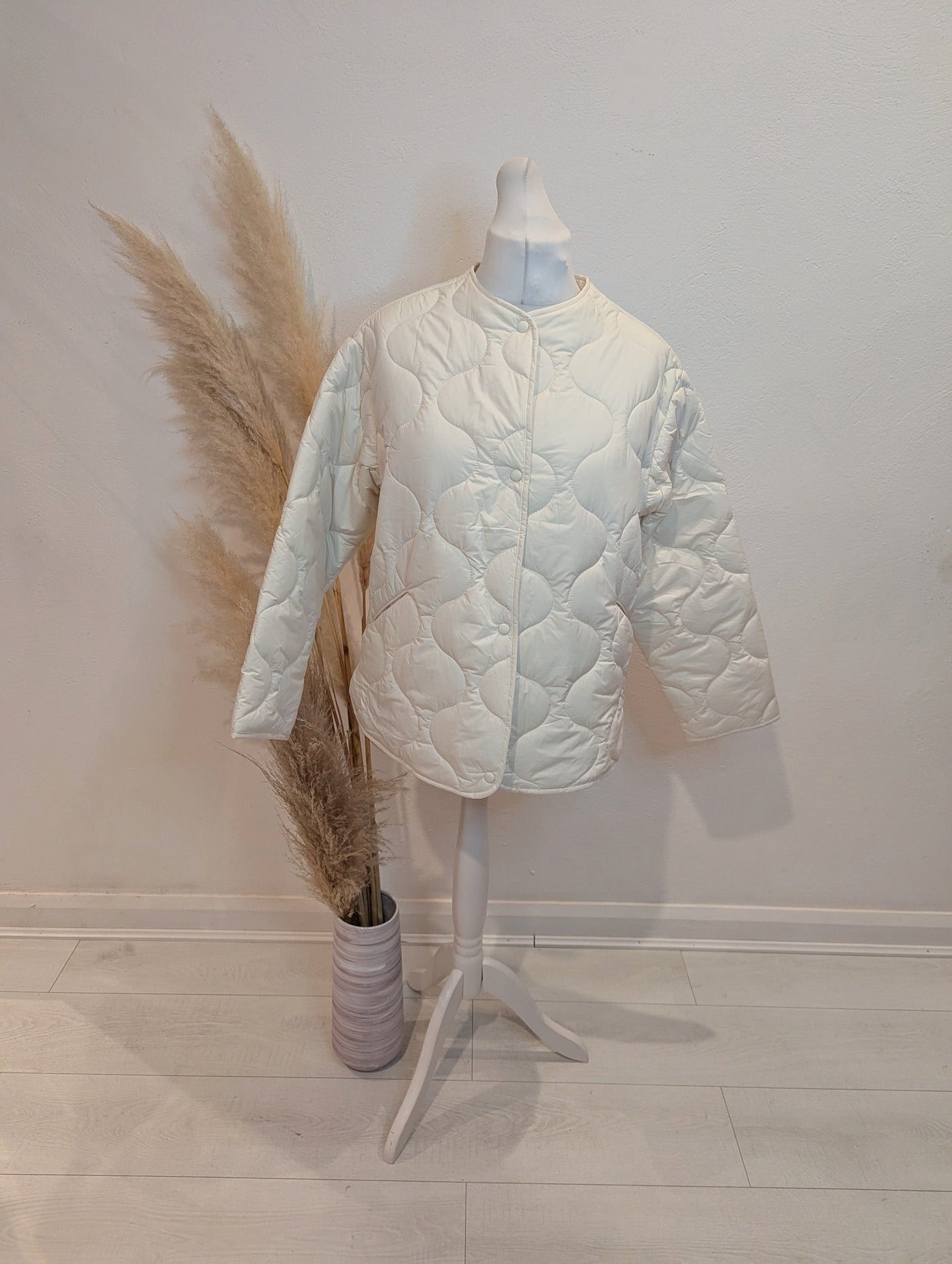 MNG Cream Quilted Jacket NWT M