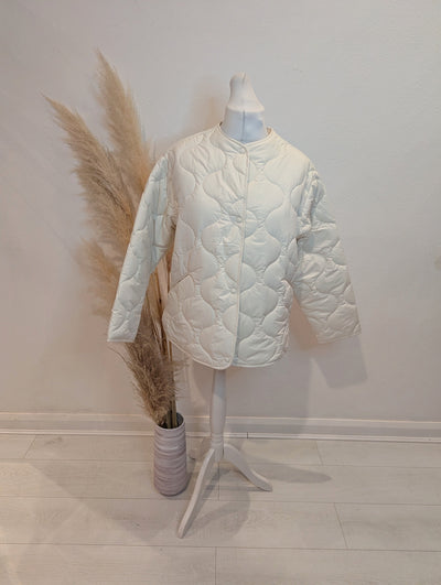 MNG Cream Quilted Jacket NWT M