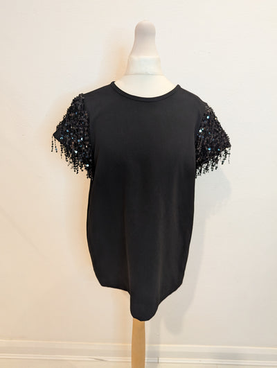 Kate Spade Black Sequin sleeve Top 8
