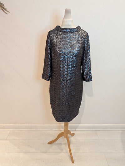 Boden Gunmetal Sequin Dress NWT 10R