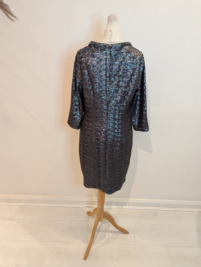Boden Gunmetal Sequin Dress NWT 10R