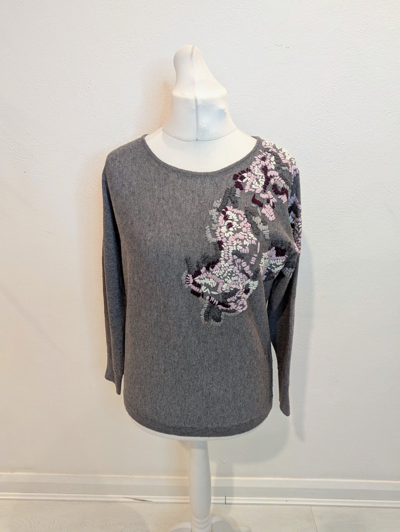 Massimo Dutti Grey/Lilac Jumper M