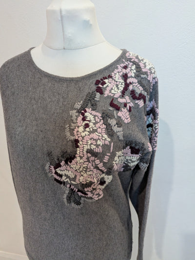 Massimo Dutti Grey/Lilac Jumper M