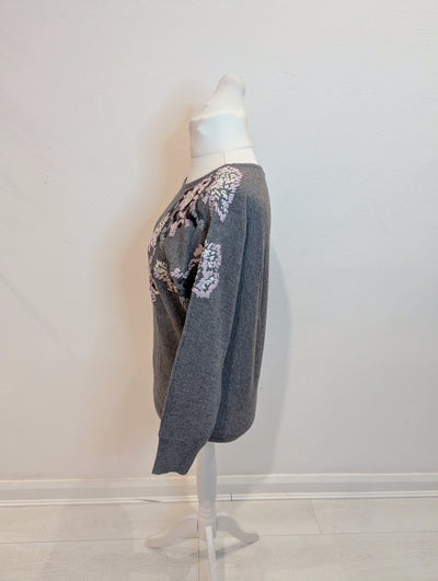 Massimo Dutti Grey/Lilac Jumper M