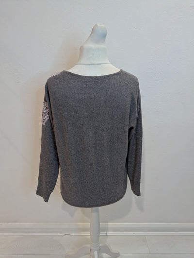 Massimo Dutti Grey/Lilac Jumper M