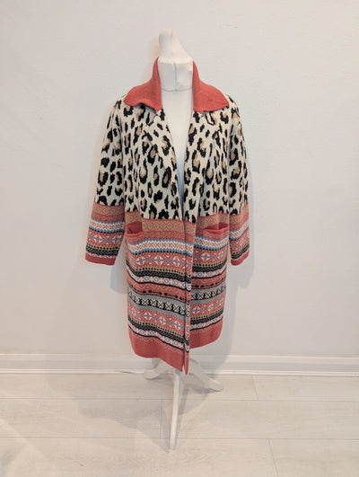 Pink & Leopard Mix Coatigan