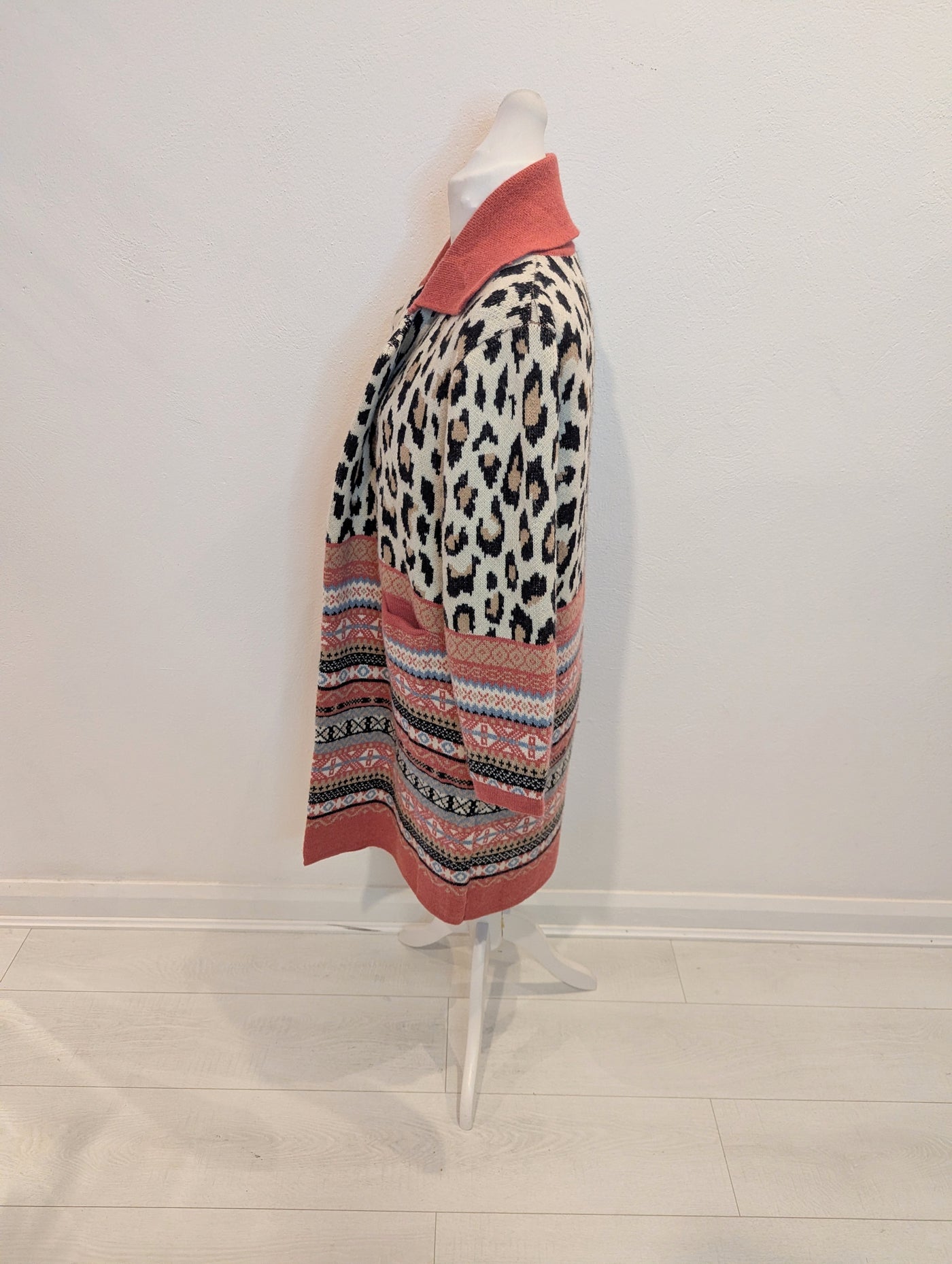 Pink & Leopard Mix Coatigan