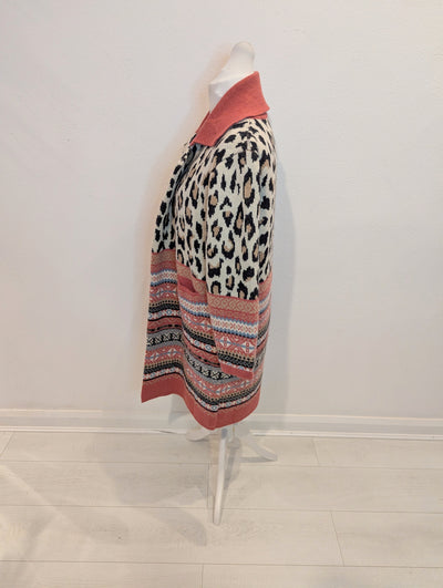 Pink & Leopard Mix Coatigan