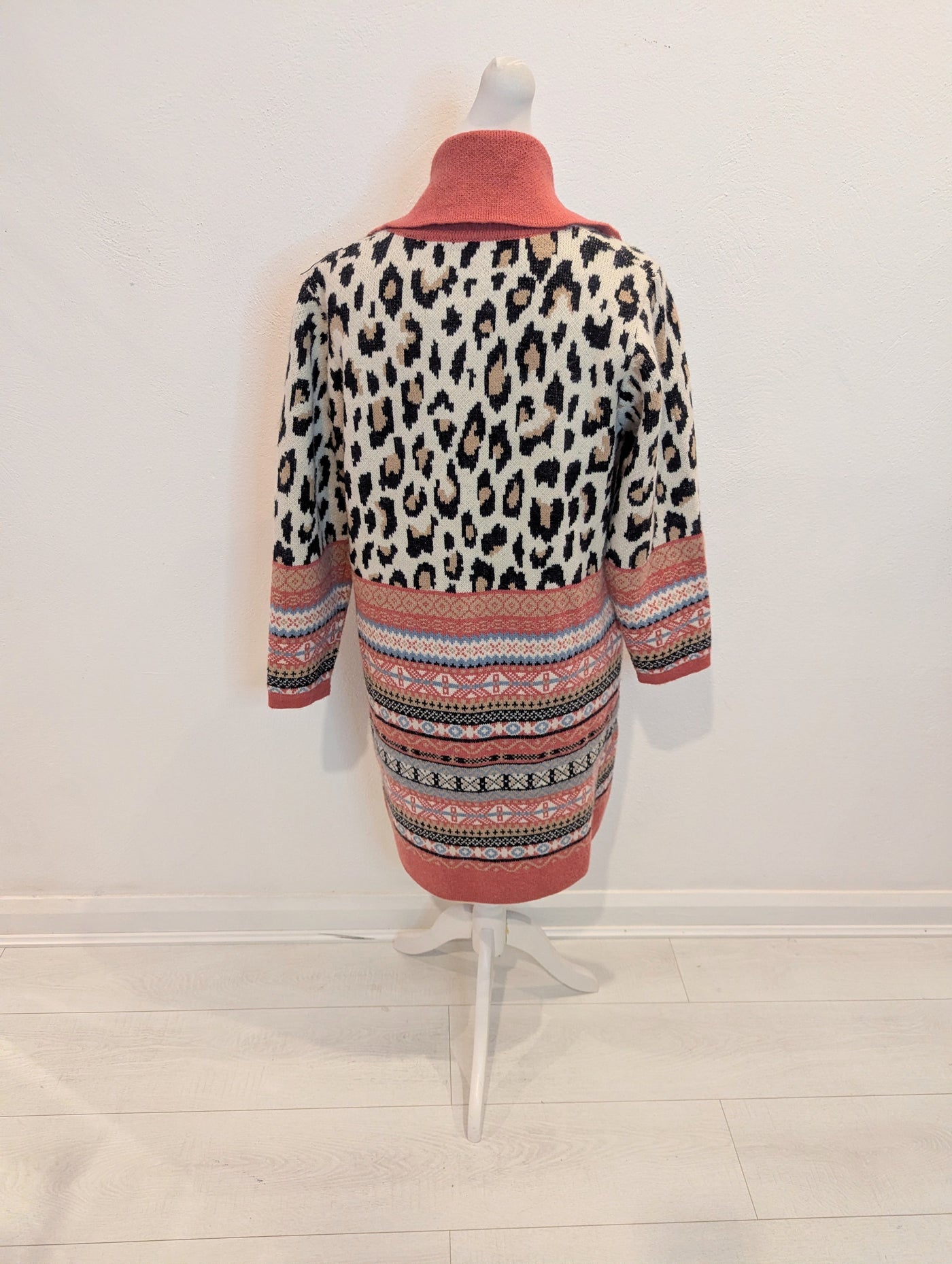 Pink & Leopard Mix Coatigan