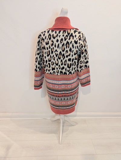 Pink & Leopard Mix Coatigan